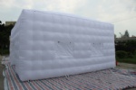 Cube double layers air building inflatable tent