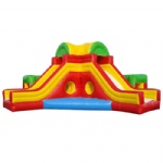 rainbow maze inflatable slide