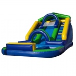 inflatable slide with pool/ blue inflatable water slide