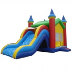 Wave slide inflatable castle