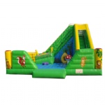 inflatable slide with obstacle course