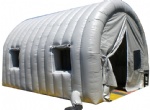 light grey carpas hinchables inflatable garage tent with transparent window
