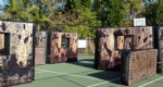 Inflatable paintball bunker walls
