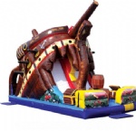treasure island warship wreck inflatable slide