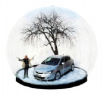 huge clear Christmas inflatable bubble dome for car show advertising