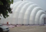 large white inflatable shelter for sports hall tent event rental