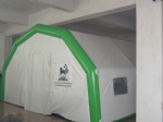 Mobile air beam inflatable hospital tent for emergency
