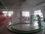 Double layer airtight inflatable clear dome tent