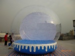 clear snow globe with air mat
