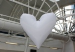 valentines day inflatable heart decoration light