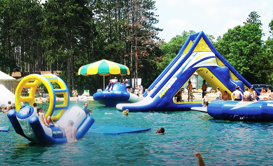giant inflatable water park