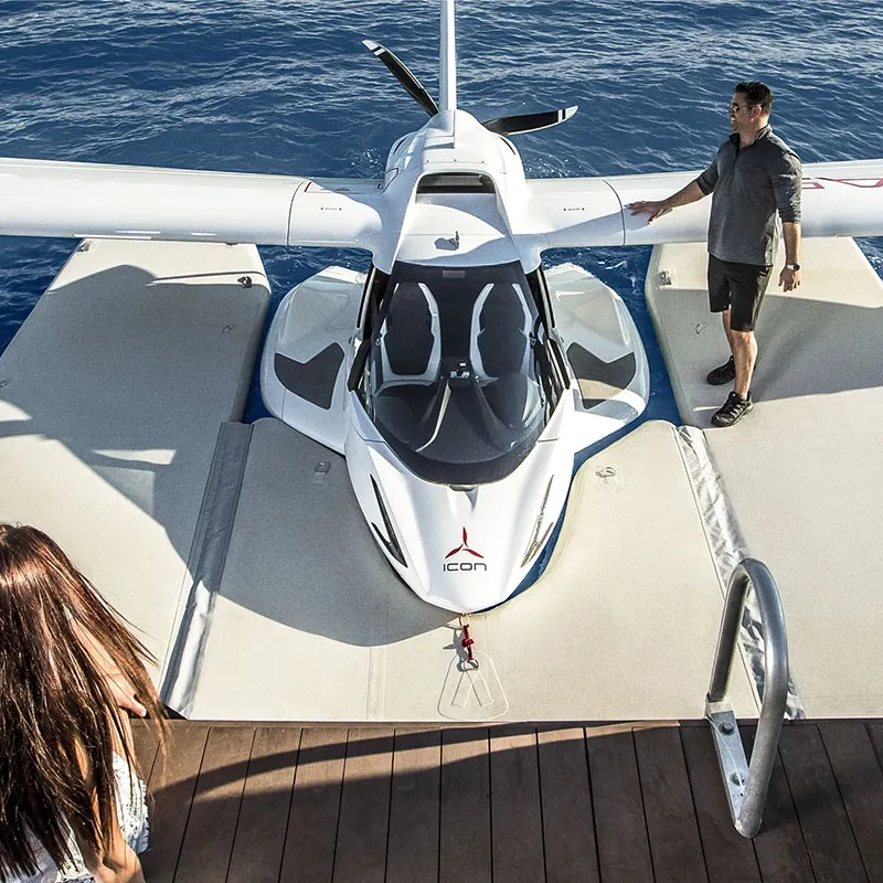 Customized inflatable floating platform air craft pontoon dock