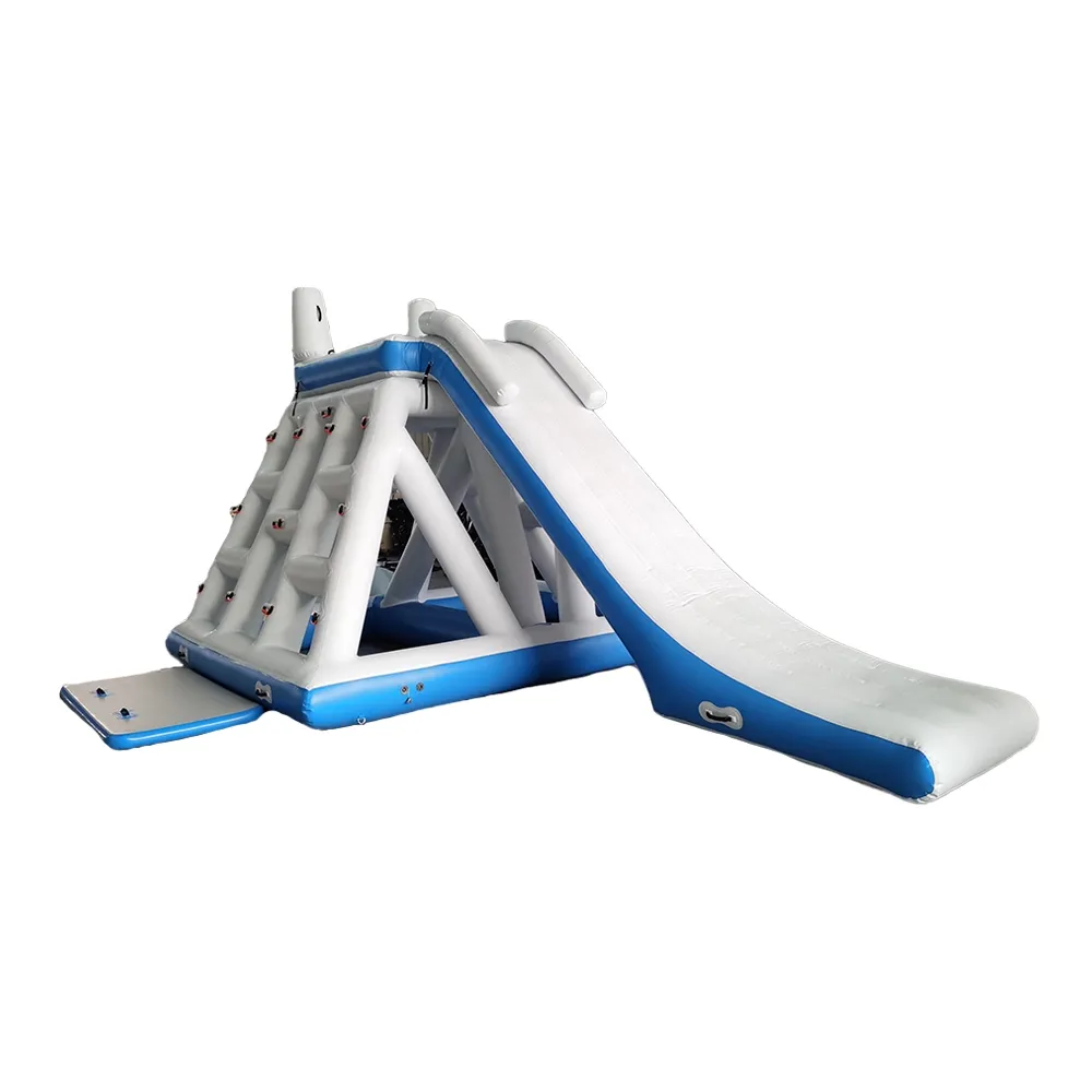Inflatable Jungle Joe Ladder Climbing Water Slide Free Fall With Launch Blob