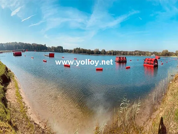 Inflatable Water Obstacle Course Challenge For Train  Swimming