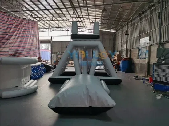 Inflatable Jungle Joe Ladder Climbing Wall And Water Slide