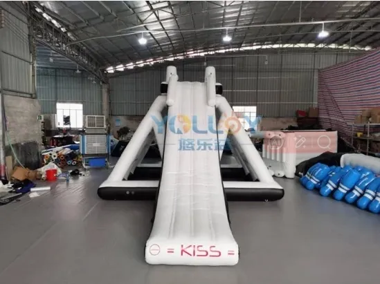 Inflatable Jungle Joe Ladder Climbing Wall And Water Slide