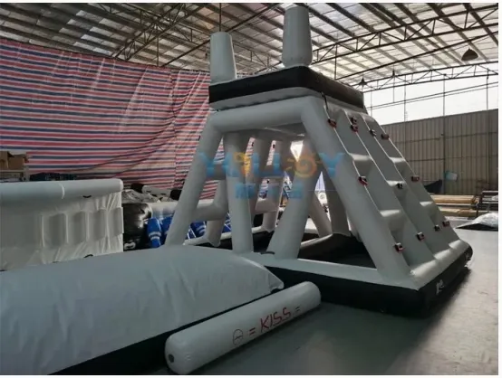 Inflatable Jungle Joe Ladder Climbing Wall And Water Slide