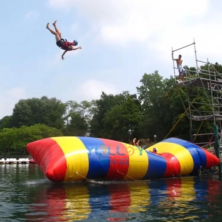 Lake Inflatable Jump Pillow Water Catapult Blob Floating Toys