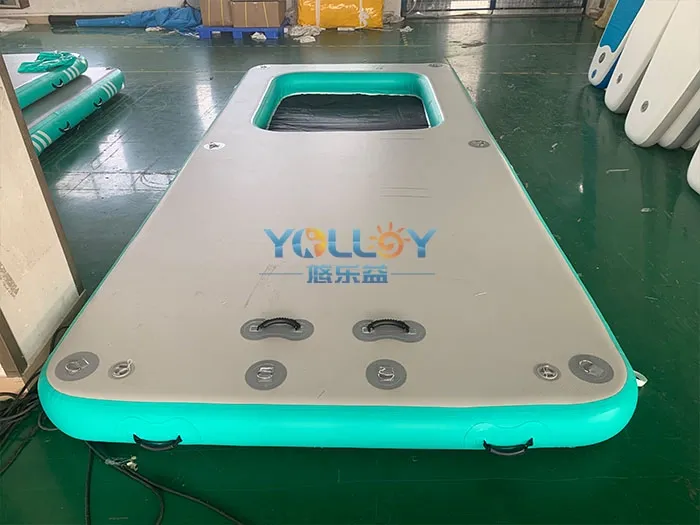 Recreation swimming lounger platform inflatable water pool float