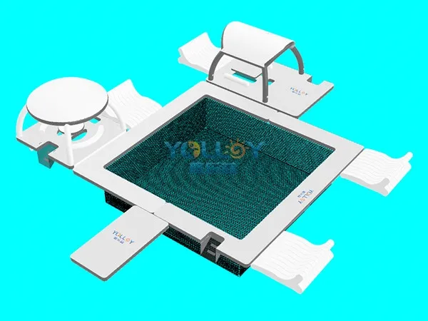 Swimming Inflatable Island Party Dock Swim Platform For Yacht