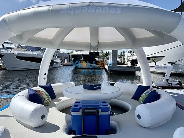 Swimming Inflatable Island Party Dock Swim Platform For Yacht