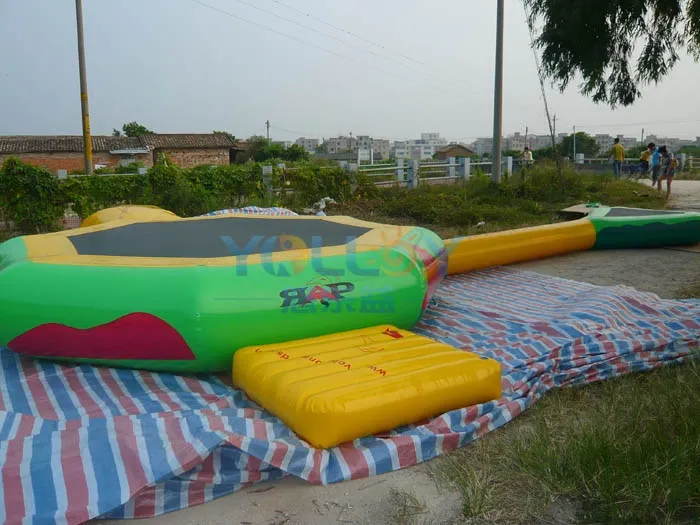 Water Sports Inflatable Floating Bungee Playground Trampoline Park Slide Kids